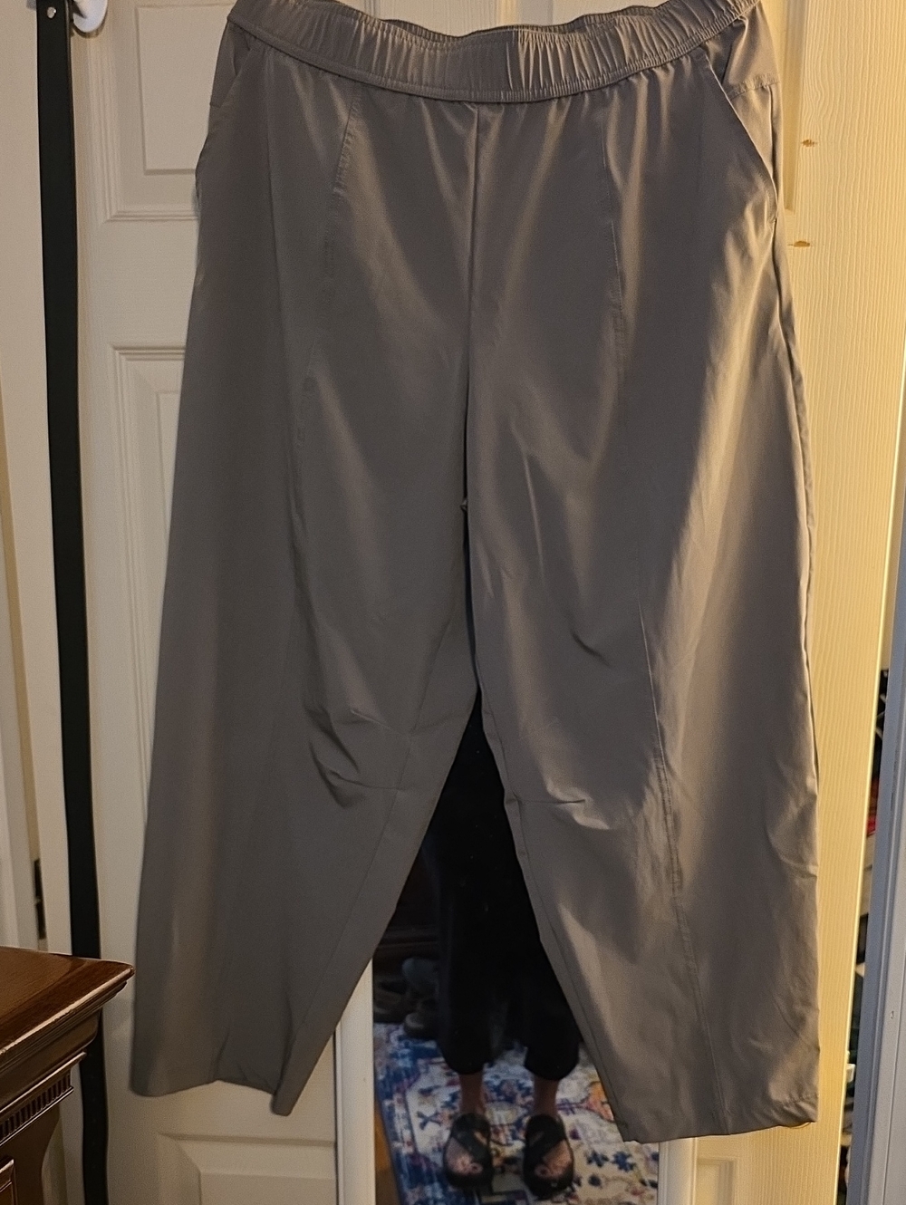 Avia Womens Taupe Elastic-Waist Joggers